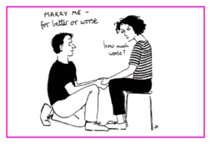 Jacky Fleming Postcard - marry me